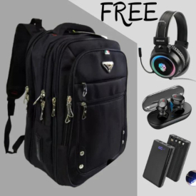 Jual Tas Sekolah Anak Laki Laki SD SMP SMA Hitam Free Headset Gaming