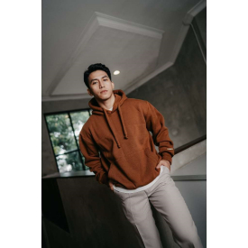 Hoodie STONE GREY Pria / Wanita Relaxed-Fit Premium Oversize