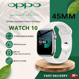 OPPO Watch 10 Smartwatch fullScreen 2.3-inch IP68 Waterproof Bisa Telponan Dan Ganti Wallpapper Monitor Detak Jantung