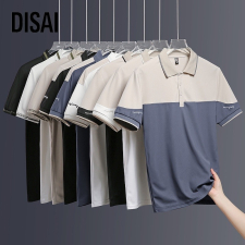 Kaos Polo Shirt Pria Kaos Polos Kerah Pria Lengan Pendek Penyambungan Dan Kontras Formal Casual Polo