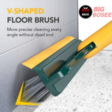 Sikat Lantai WC 2IN1 Wiper Sikat Pembersih Gagang Panjang Toilet Multifungsi