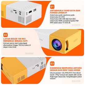 YG300 Proyektor Mini Portable Hp Android 2