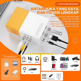 YG300 Proyektor Mini Portable Hp Android Charge dengan banyak fungsi