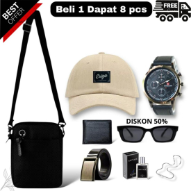 Gambar Paket murah fahion pria/paket lengkap beli 1 dapat 8 PCS