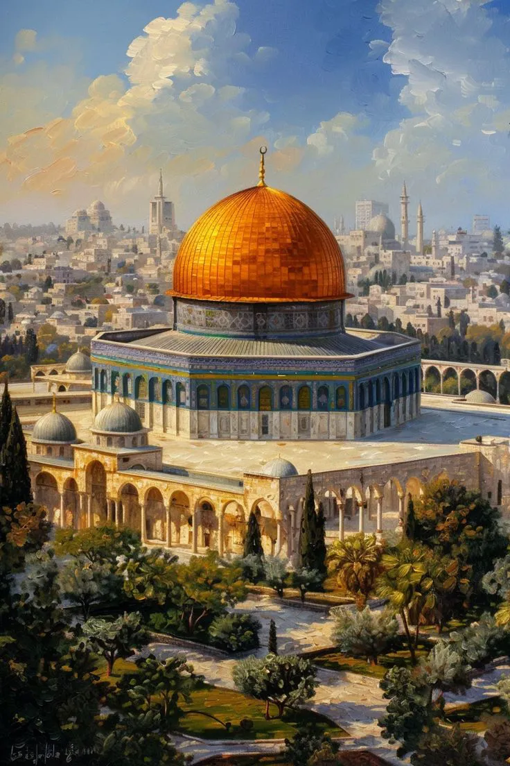 Majestic Beauty Mesmerizing Oil Painting of Reimagined Mosques