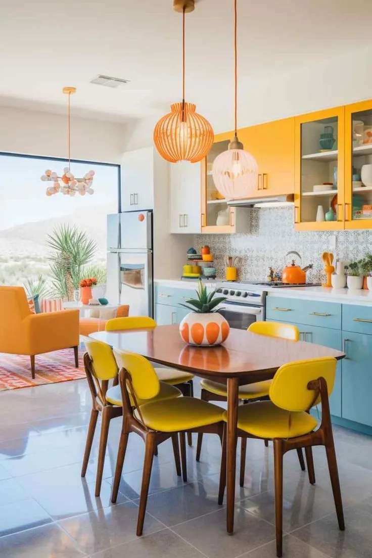 Kombinasi ide dapur anda dengan warna kuning dan putih