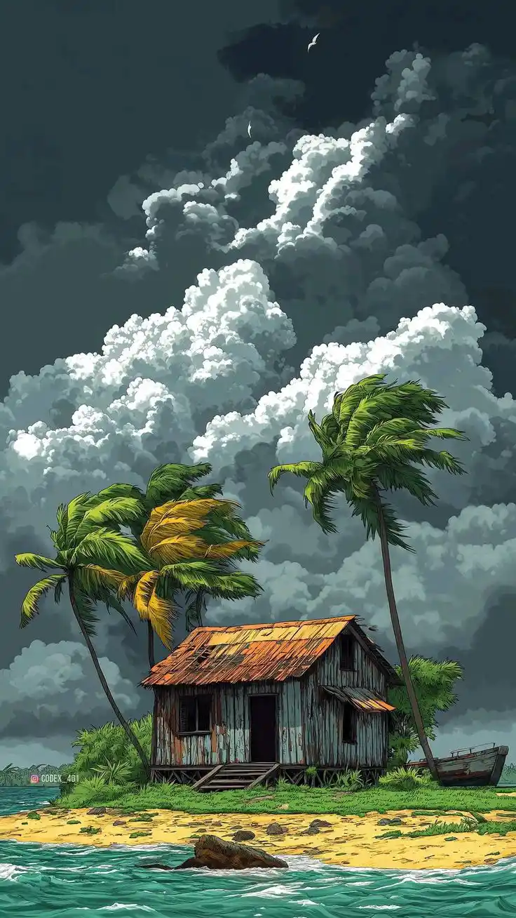 Wallpaper House Sea full color