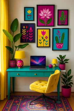 Bold & Beautiful Home Office Makeover – Color Lovers Must-See!