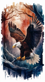 Eagle flying soaring above the clouds without any obstacles generated Teknologi AI